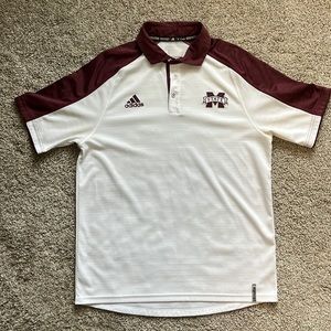 Mississippi State University Bulldogs adidas Climalite Polo Size M